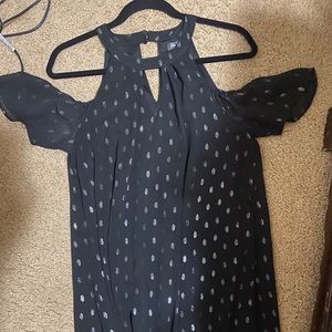 High Neck Drop Collared Dress